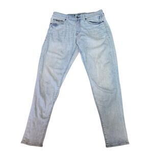 Express Hyper Stretch Skinny Jeans Mens 32x34 Light Wash Blue Denim Leggings